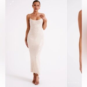 BRIANNA
Sequin Maxi Dress - Cream